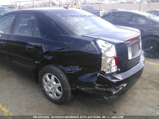 1G6DM57T260206872 - 2006 CADILLAC CTS BLACK photo 6