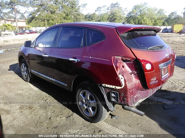 JN8AS5MT4BW173198 - 2011 NISSAN ROGUE S/SV/KROM RED photo 3