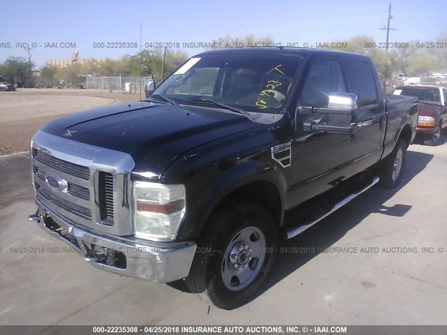 1FTSW21YX8EE50051 - 2008 FORD F250 SUPER DUTY BLACK photo 2