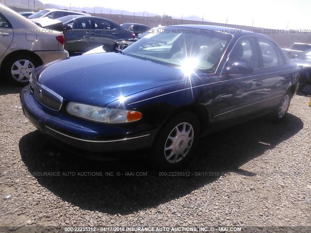 2G4WS52M0X1498471 - 1999 BUICK CENTURY CUSTOM BLUE photo 2