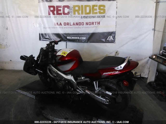 JH2PC35075M600828 - 2005 HONDA CBR600 F4 RED photo 3