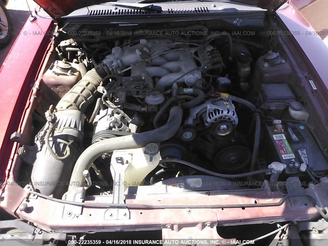 1FAFP44433F337442 - 2003 FORD MUSTANG RED photo 10