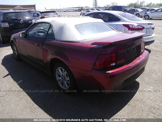 1FAFP44433F337442 - 2003 FORD MUSTANG RED photo 3