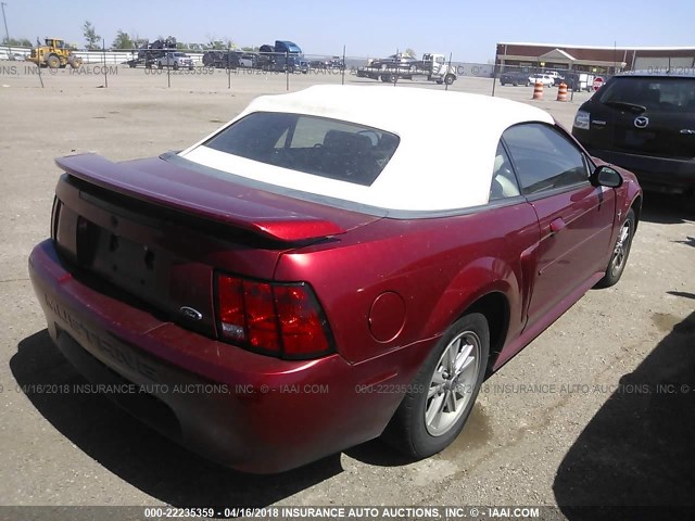 1FAFP44433F337442 - 2003 FORD MUSTANG RED photo 4