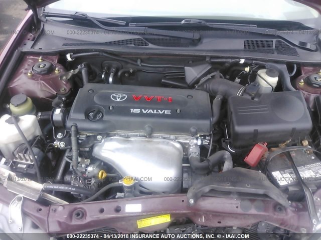 4T1BE32K65U420173 - 2005 TOYOTA CAMRY LE/XLE/SE ბურგუნდია ფოტო 10
