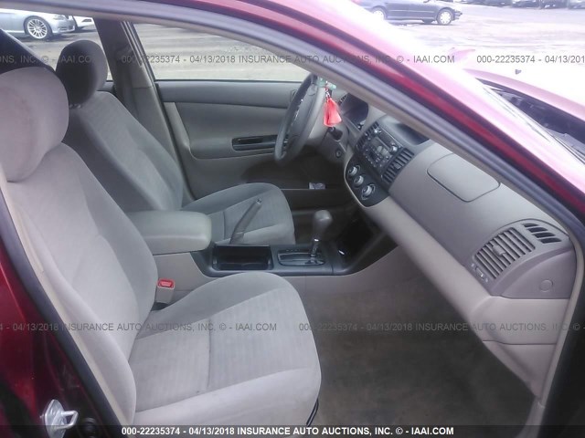 4T1BE32K65U420173 - 2005 TOYOTA CAMRY LE/XLE/SE ბურგუნდია ფოტო 5