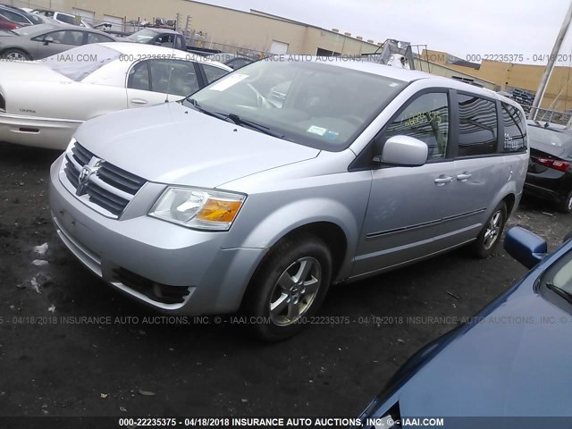 1D8HN54P18B101848 - 2008 DODGE GRAND CARAVAN SXT SILVER photo 2