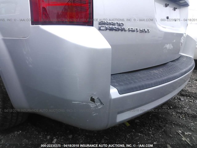 1D8HN54P18B101848 - 2008 DODGE GRAND CARAVAN SXT SILVER photo 6