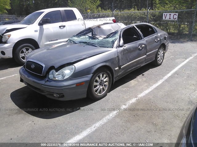 KMHWF35H24A003146 - 2004 HYUNDAI SONATA GLS/LX GRAY photo 2