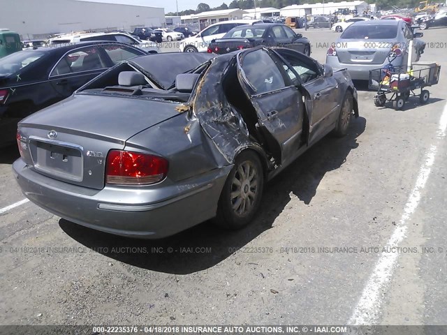 KMHWF35H24A003146 - 2004 HYUNDAI SONATA GLS/LX GRAY photo 4