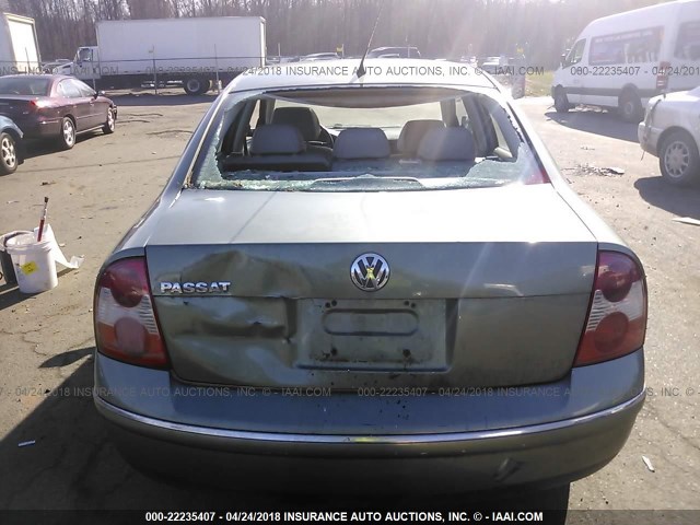 WVWPD63B72P247576 - 2002 VOLKSWAGEN PASSAT GLS GREEN photo 6