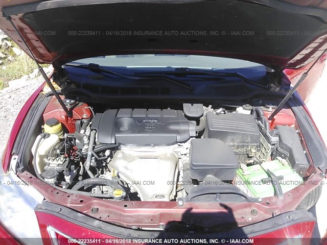 4T1BF3EK0BU155058 - 2011 TOYOTA CAMRY SE/LE/XLE 红色 照片 10