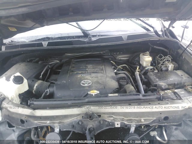 5TFUY5F1XCX242569 - 2012 TOYOTA TUNDRA DOUBLE CAB SR5 BROWN photo 10