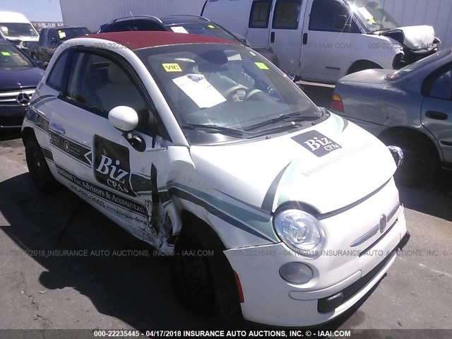 3C3CFFDR2FT642839 - 2015 FIAT 500 POP WHITE photo 1