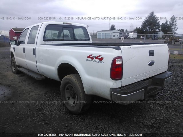 1FTSW21578EE49994 - 2008 FORD F250 SUPER DUTY WHITE photo 3