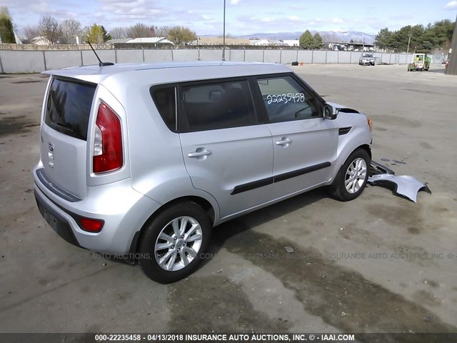 KNDJT2A60D7762123 - 2013 KIA SOUL +/!/SPORT SILVER photo 4