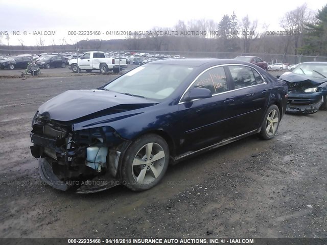 1G1ZC5E12BF230211 - 2011 CHEVROLET MALIBU 1LT BLUE photo 2