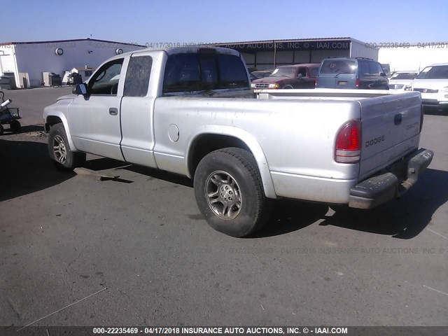 1D7HL12X33S157157 - 2003 DODGE DAKOTA SXT SILVER photo 3