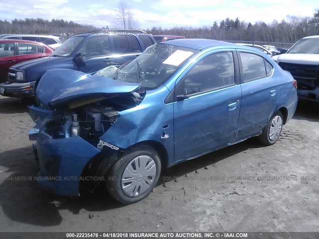 ML32F3FJ8HHF14612 - 2017 MITSUBISHI MIRAGE G4 ES ლურჯი ფოტო 2