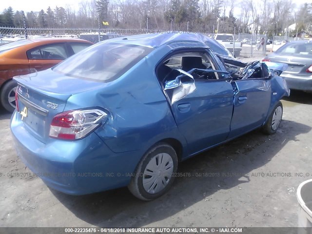 ML32F3FJ8HHF14612 - 2017 MITSUBISHI MIRAGE G4 ES ლურჯი ფოტო 4
