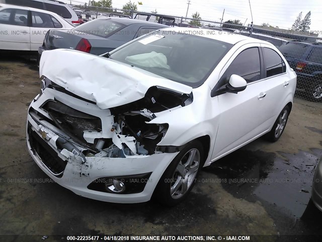 1G1JE5SB4F4109511 - 2015 CHEVROLET SONIC LTZ WHITE photo 2