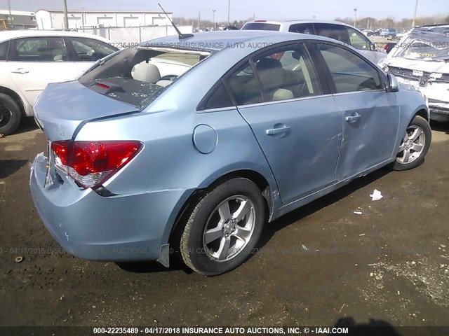 1G1PF5S90B7260830 - 2011 CHEVROLET CRUZE LT Light Blue photo 4