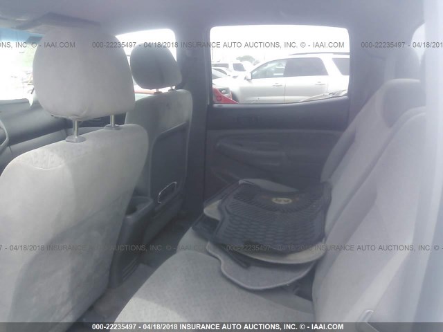 5TEMU52N18Z489256 - 2008 TOYOTA TACOMA DOUBLE CAB LONG BED WHITE photo 8