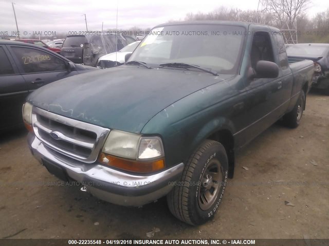 1FTYR14XXWTA64723 - 1998 FORD RANGER SUPER CAB TURQUOISE photo 2