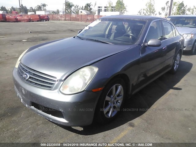 JNKCV51E86M510425 - 2006 INFINITI G35 GRAY photo 2