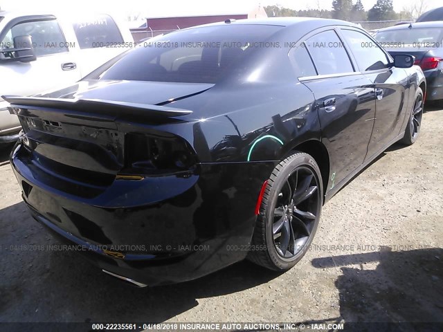 2C3CDXBG2HH620364 - 2017 DODGE CHARGER SE BLACK photo 4