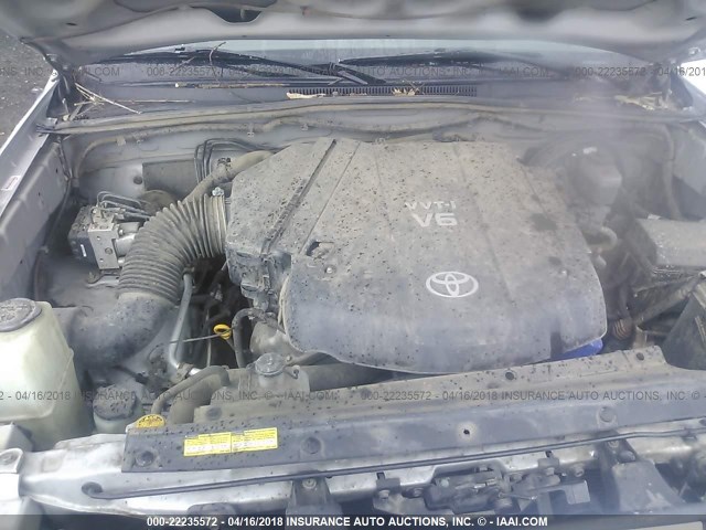5TEUU42NX6Z296465 - 2006 TOYOTA TACOMA ACCESS CAB Silber Foto 10