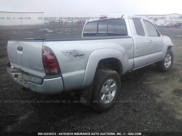 5TEUU42NX6Z296465 - 2006 TOYOTA TACOMA ACCESS CAB Silber Foto 4