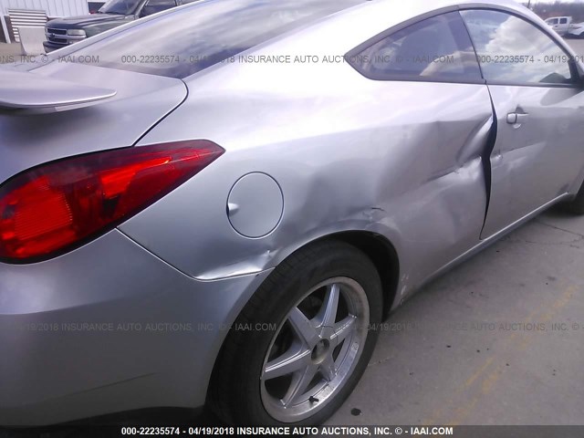 1G2ZH17N684252349 - 2008 PONTIAC G6 GT SILVER photo 6