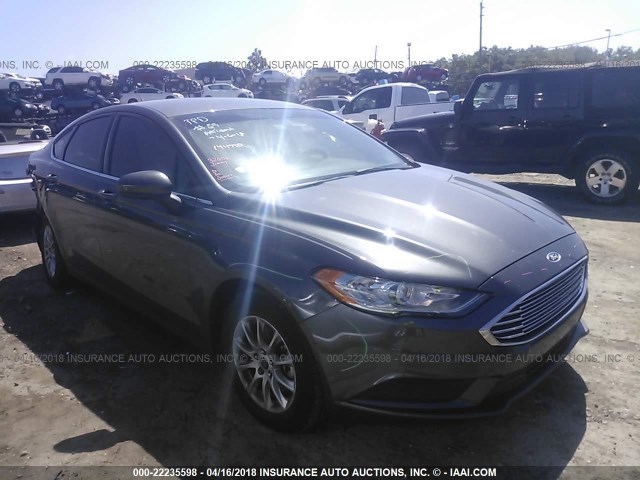 3FA6P0G73HR184716 - 2017 FORD FUSION S GRAY photo 1