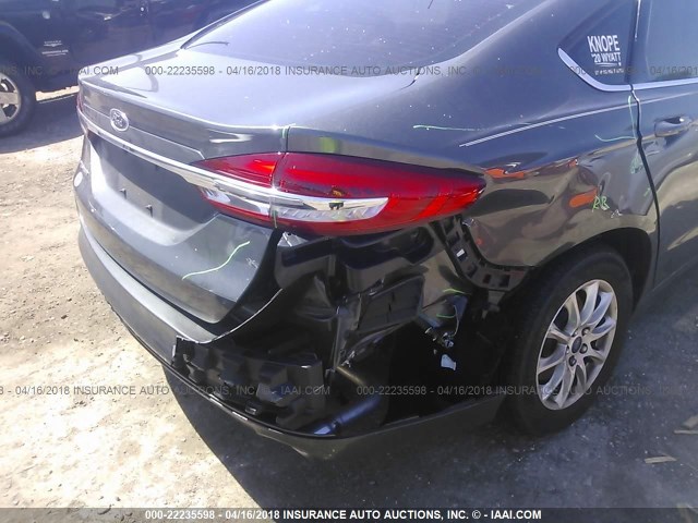 3FA6P0G73HR184716 - 2017 FORD FUSION S GRAY photo 6