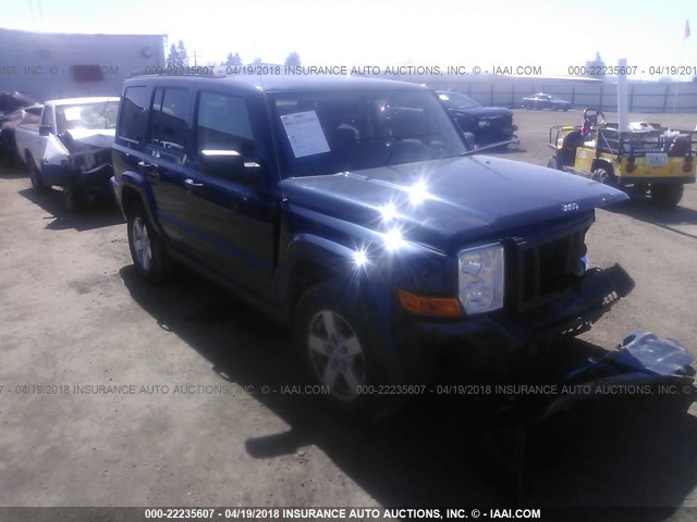1J8HG48N46C212261 - 2006 JEEP COMMANDER BLUE photo 1