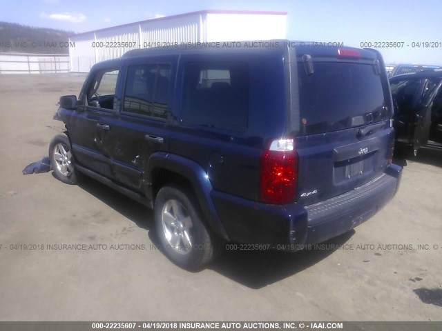 1J8HG48N46C212261 - 2006 JEEP COMMANDER BLUE photo 3