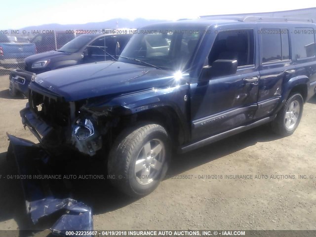 1J8HG48N46C212261 - 2006 JEEP COMMANDER BLUE photo 6