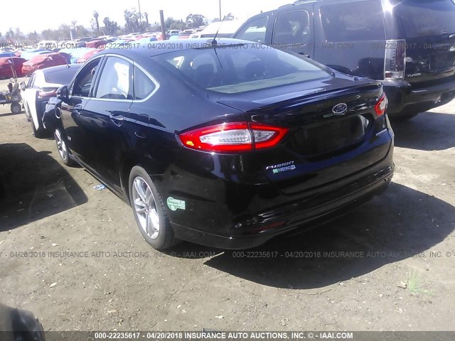 3FA6P0SU9GR305728 - 2016 FORD FUSION TITANIUM PHEV BLACK photo 3