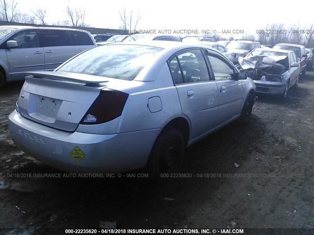 1G8AJ52F14Z123298 - 2004 SATURN ION LEVEL 2 SILVER photo 4