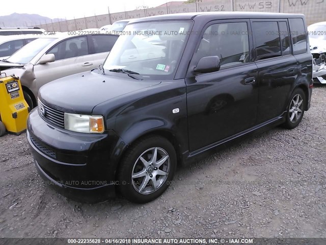 JTLKT324764068285 - 2006 TOYOTA SCION XB BLACK photo 2