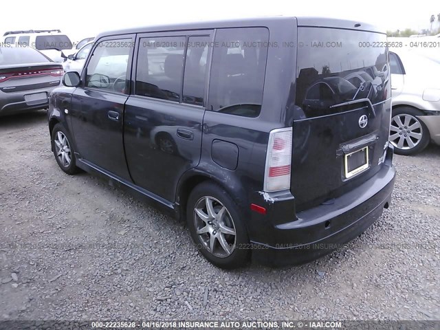 JTLKT324764068285 - 2006 TOYOTA SCION XB BLACK photo 3