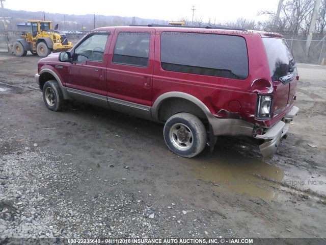 1FMNU45S63ED20387 - 2003 FORD EXCURSION EDDIE BAUER RED photo 3