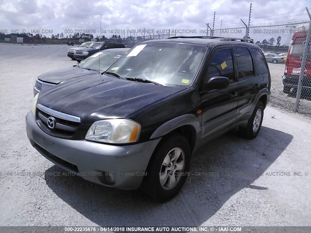 4F2YU081X1KM06054 - 2001 MAZDA TRIBUTE LX/ES BLACK photo 2