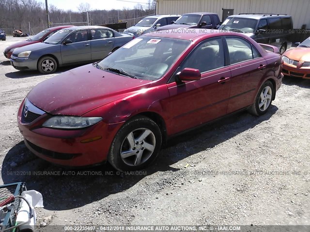 1YVFP80C155M58018 - 2005 MAZDA 6 I MAROON photo 2