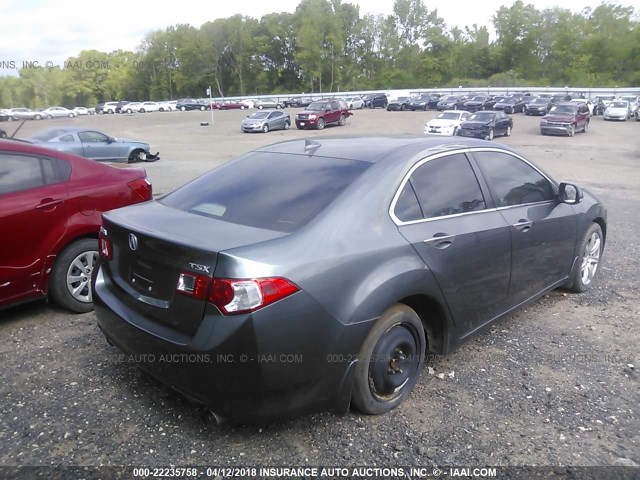 JH4CU26669C014794 - 2009 ACURA TSX GRAY photo 4