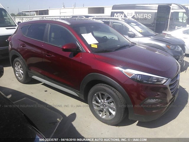 KM8J33A4XJU641368 - 2018 HYUNDAI TUCSON LIMITED/SPORT AND ECO/SE MAROON photo 1