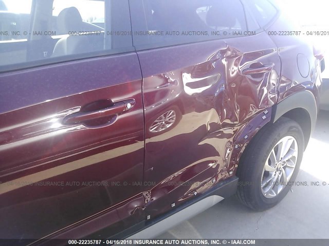 KM8J33A4XJU641368 - 2018 HYUNDAI TUCSON LIMITED/SPORT AND ECO/SE MAROON photo 6