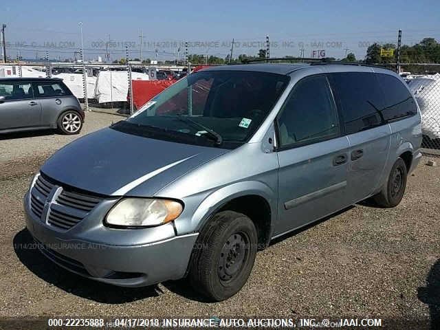 1D4GP24R25B231477 - 2005 DODGE GRAND CARAVAN SE Light Blue photo 2