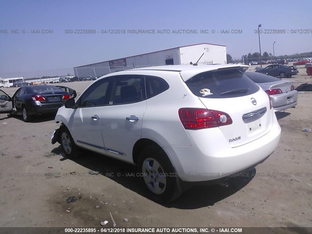 JN8AS5MT9DW026734 - 2013 NISSAN ROGUE S/SV WHITE photo 3